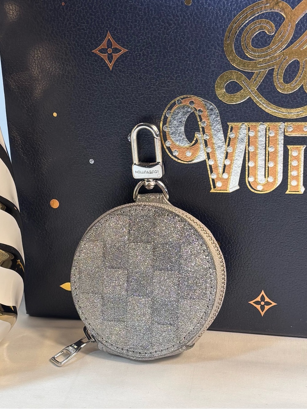 Gorgeous Louis Vuitton Glitter Round Coin Purse